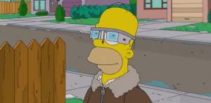 Гомер Симпсон в Google Glass